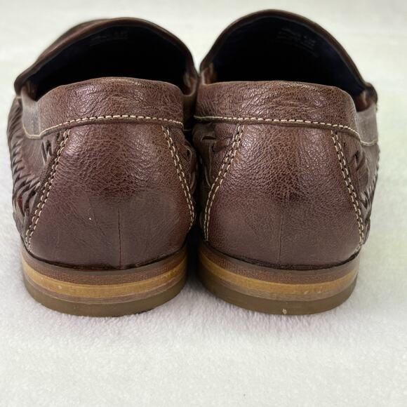 Cole Haan Air Tremont Venetian Loafer Brown Woven Leather Slip On Shoe Mens 8 - Picture 2 of 16